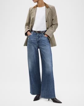Miramar Cotton-Terry Wide-Leg Jeans