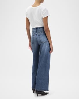 Miramar Cotton-Terry Wide-Leg Jeans