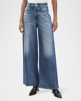 Miramar Cotton-Terry Wide-Leg Jeans