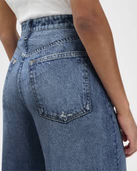 Miramar Cotton-Terry Wide-Leg Jeans