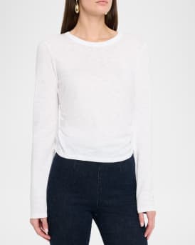 Kisha Ruched Long-Sleeve Tee