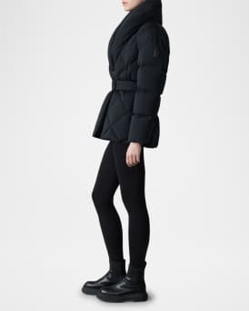 Olive Belted Down Jacket