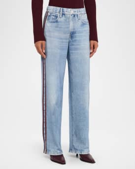 Miramar Cotton-Terry Wide-Leg Jeans