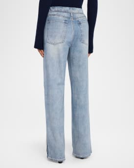 Miramar Cotton-Terry Wide-Leg Jeans
