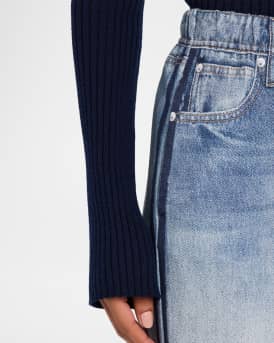 Miramar Cotton-Terry Wide-Leg Jeans