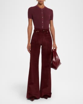 Skylar High-Rise Corduroy Trousers