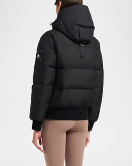 Cloud Down Bomber Jacket with Shearling Trim