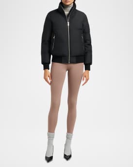 Cloud Down Bomber Jacket with Shearling Trim