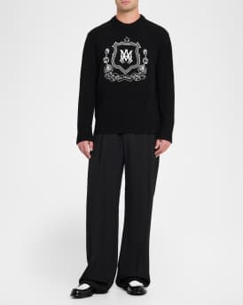 Men's Wool MA Crest Crewneck Sweater