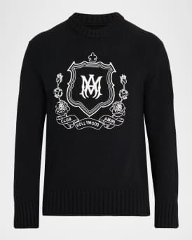 Men's Wool MA Crest Crewneck Sweater
