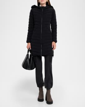 Andesite Down Parka with Removable Hood & Shearling Trim