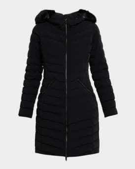 Andesite Down Parka with Removable Hood & Shearling Trim