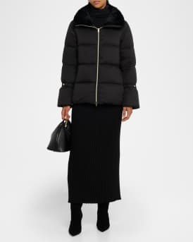 Faux Fur Lined Down Puffer Jacket