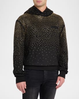 Men's Crystal-Embellished Logo Hoodie