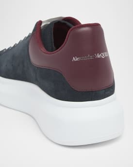 Men's Suede Leather-Backstay Oversized Sneakers
