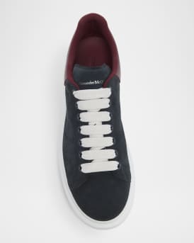 Men's Suede Leather-Backstay Oversized Sneakers