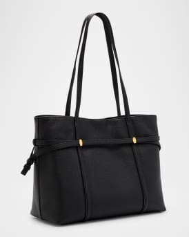 Lasso Belted Leather Tote Bag