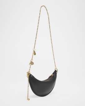 Icons Curved Shoulder Bag in Leather