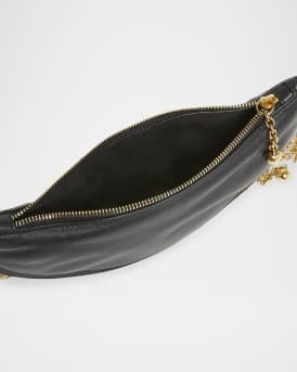 Icons Curved Shoulder Bag in Leather