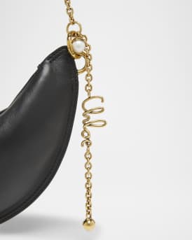 Icons Curved Shoulder Bag in Leather