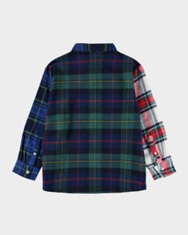 Boy's Remon Mixed Plaid Button-Front Shirt, Size 7-12