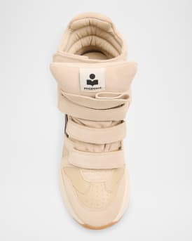 Balskee Mixed Leather High-Top Sneakers