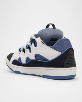 Men's Curb Leather Skate Sneakers