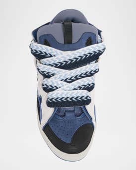 Men's Curb Leather Skate Sneakers