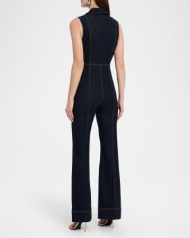 Rachel Sleeveless Denim Jumpsuit