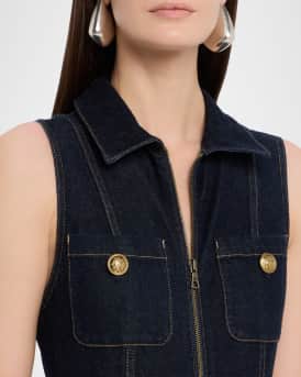 Rachel Sleeveless Denim Jumpsuit
