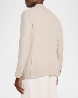 ZEGNA Men's Crossover Linen and Wool Single-Breasted Sport Coat