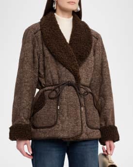 Rorie Plaid Sherpa-Lined Jacket