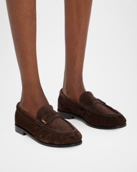 Le Suede YSL Penny Loafers