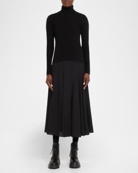 T Monogram Leather Lace-Up Ankle Boots