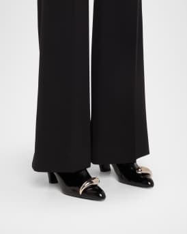 Pierced Leather Ankle Boots