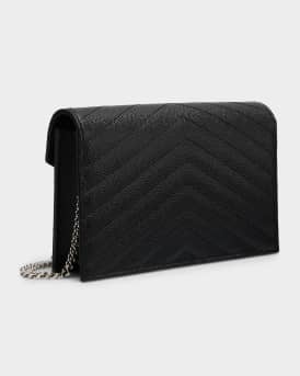 YSL Shoulder Bag in Chevron Quilted Leather