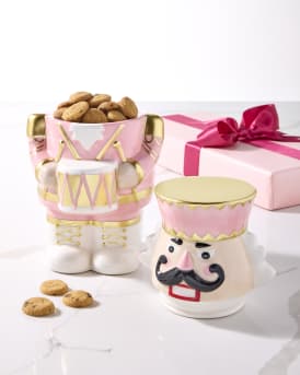Pink Nutcracker Cookie Jar