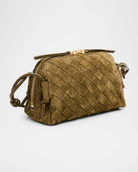 Concert Pouch Intrecciato Suede Crossbody Bag