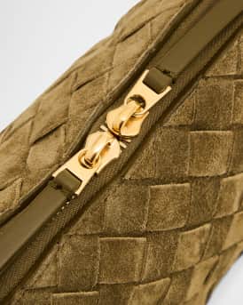 Concert Pouch Intrecciato Suede Crossbody Bag