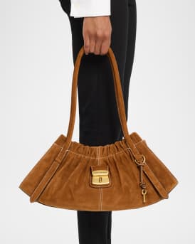 The Suede Cristina Satchel Crossbody Bag
