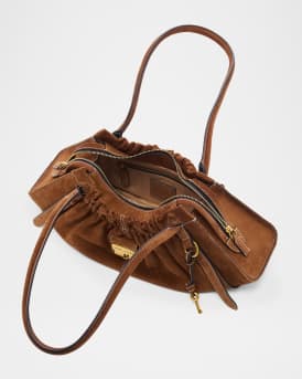 The Suede Cristina Satchel Crossbody Bag