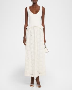 Bryony Sleeveless Corset Lace Midi Dress