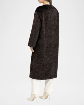 Fur-Free Textured Faux Shearling Coat
