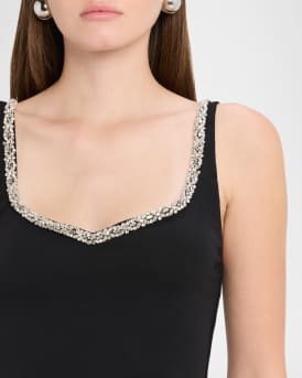 Eve Embellished-Trim Mini Dress