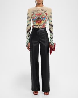 x Grateful Dead Delaina Long-Sleeve Mesh Top