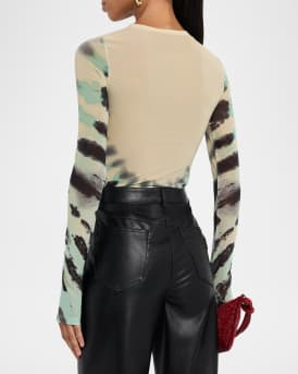 x Grateful Dead Delaina Long-Sleeve Mesh Top