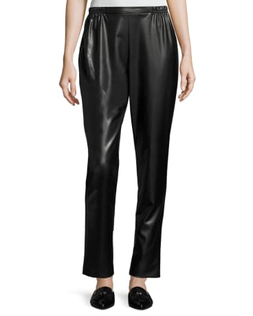 Bi-Stretch Faux-Leather Pants, Black, Plus Size and Matching Items ...