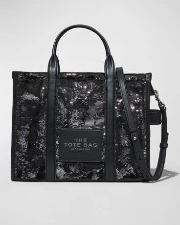 Prada Sequinned logo-print Mesh Tote Bag - Black