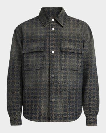 【AMIRI】 MA クワッド ジャカード オーバーシャツ Men's MA Quad Jacquard Collection | Neiman Marcus