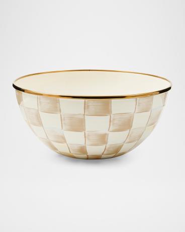 Mocha Check Everyday Bowl Collection | Neiman Marcus